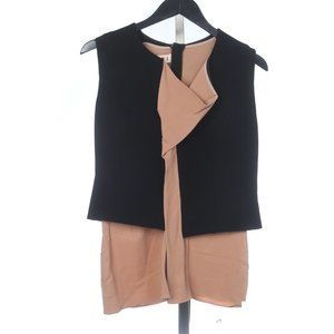 Marni Sleeveless Top Black over nude chiffon Size 38 (IT)